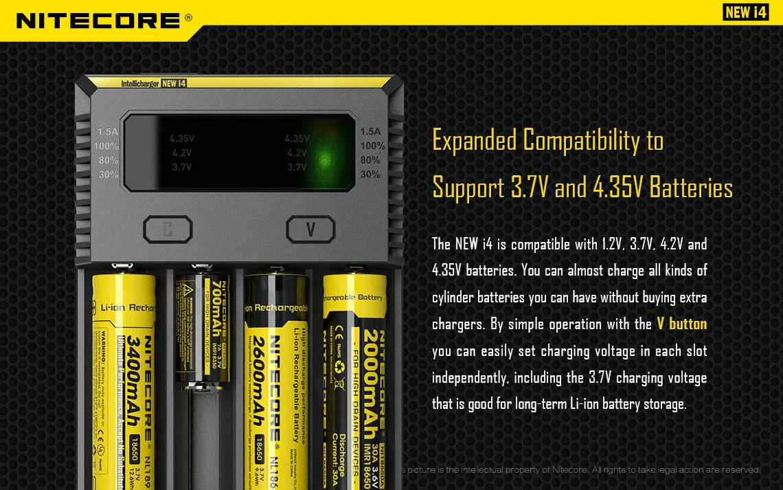 Nitecore NEW i4 Intellicharger - 2016 Version