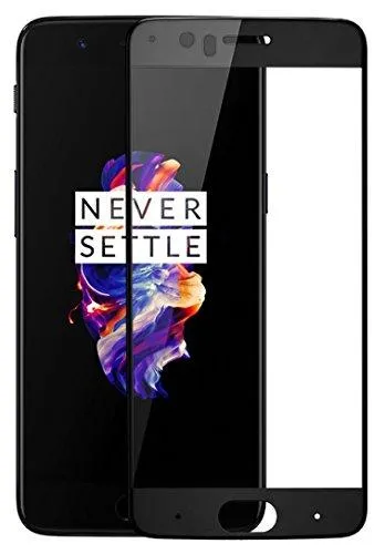 OnePlus 5 Tempered Glass,Premium Series 2.5D Full Screen Guard for One Plus 5 Midnight Black Colour with LED Hole,Case Friendly Design by Mobi Armor