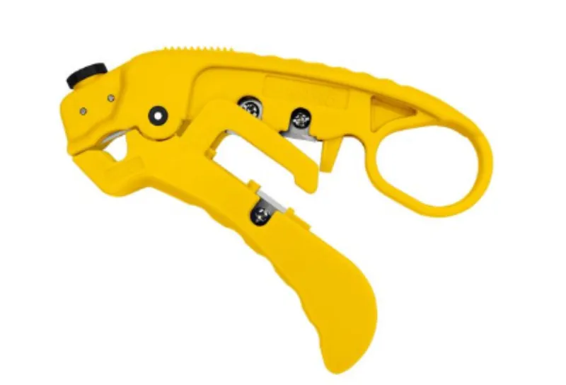 SIMPLY45 S45-S01YL: Adjustable LAN Cable Stripper for Shielded & Unshielded Cat7a/6a/6/5e (Yellow)