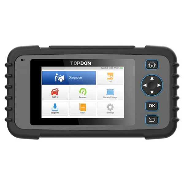 TOPDON - ArtiDiag 600 - OBDII Diagnostic Scan Tool w/ Service Resets - 02 Sensor - 18V - 5" LCD - DTC Library Lookup - Live Data Monitoring