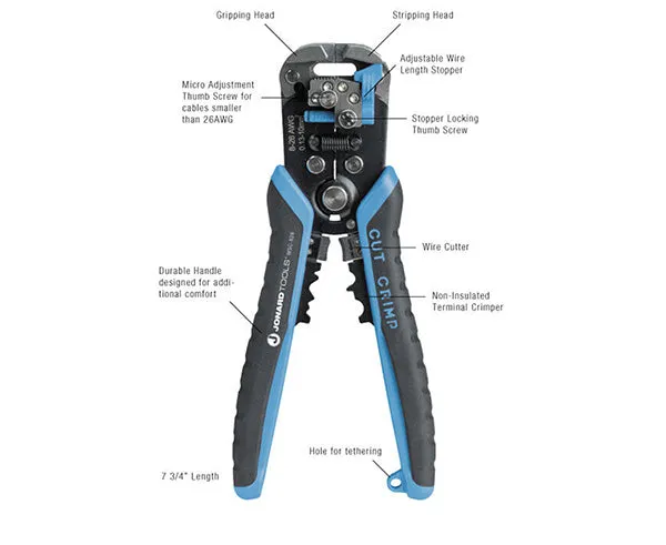 Wire Stripper & Crimper (8 AWG-26 AWG)