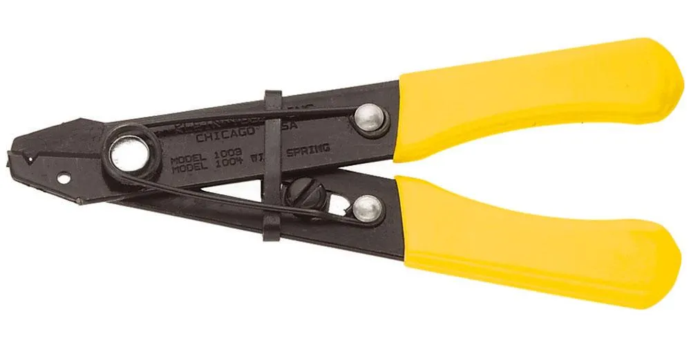 Wire Stripper and Cutter with Spring