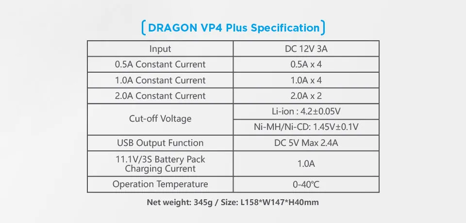 XTAR VP4 Plus Dragon 4-Bay Battery Charger