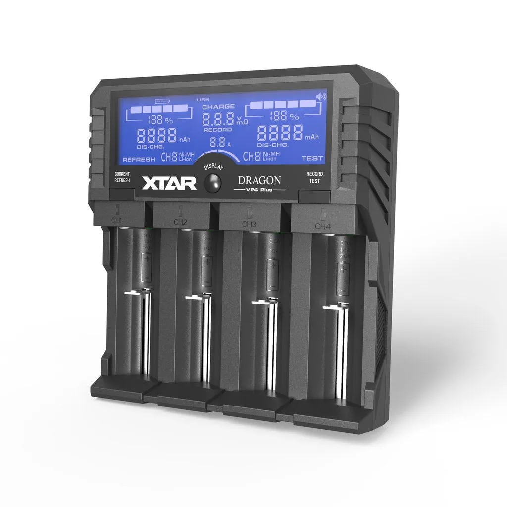 XTAR VP4 Plus Dragon 4-Bay Battery Charger