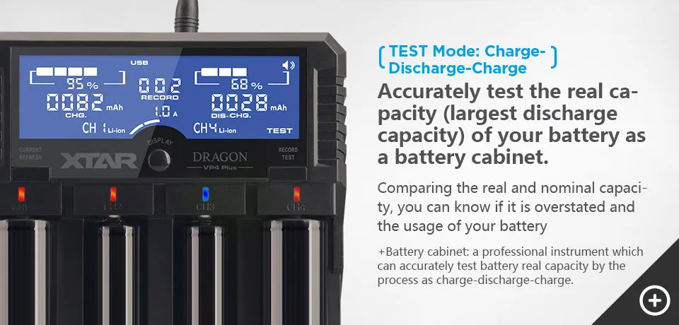 XTAR VP4 Plus Dragon 4-Bay Battery Charger